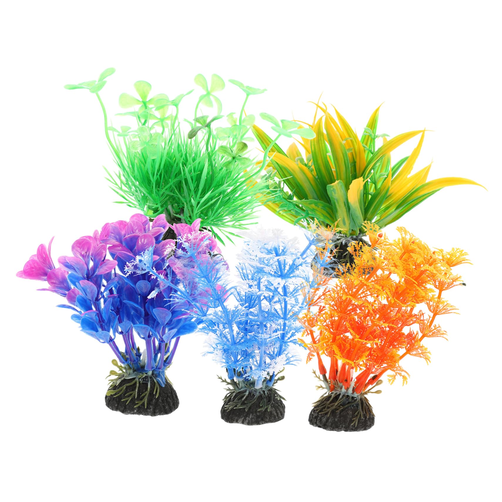 Alipis 5 Set Piante Acquatiche Artificiali per Acquari Decorazioni per Realistiche E Sicure Ornamentali per Domestici E Uffici 5 Pezzi*5