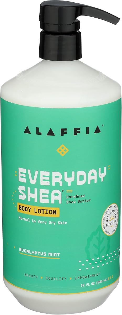 Alaffia, Body Lotion Everyday Shea Eucalyptus Mint, 32 Fl Oz