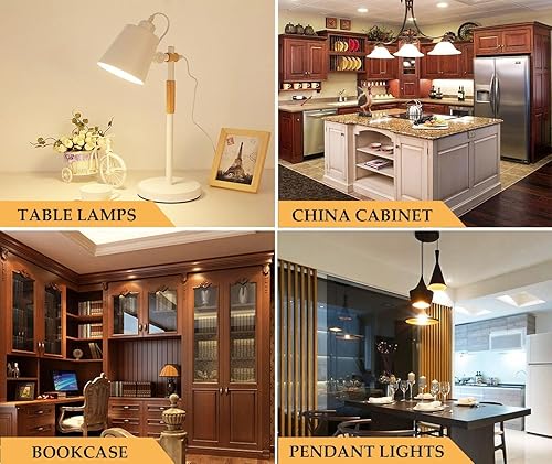 Miniatura 6 de Greeogin Paquete de 4 bombillas LED R14 de 4 W, base E17, mini reflector, blanco natural, 4000 K, base intermedia E17, mini bombillas de luz para