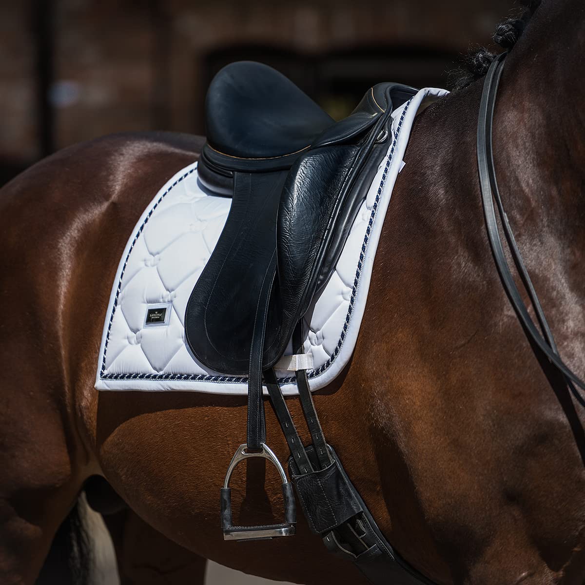 Equestrian Stockholm Selle Pad White Perfection White in Size: Dressage Full (EU). - Bianco - Dressage Full