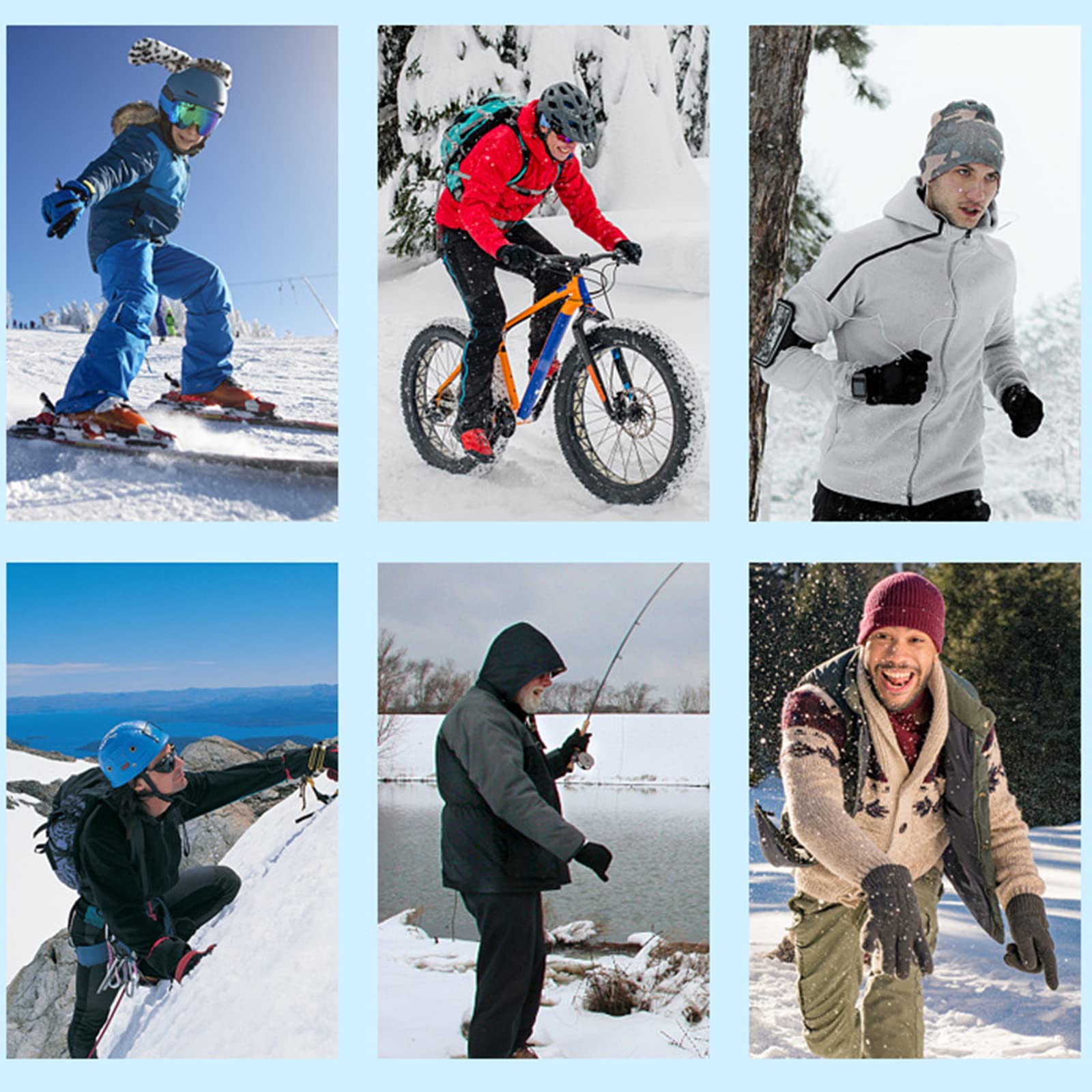 CHEWYNP Guanti Riscaldati Ricaricabili - Guanti da Sci Riscaldati Elettrici per Uomini Donne, Guanti da Moto con Batteria Ricaricabile, Guanti da Snowboard Equitazione Escursionismo Guanti