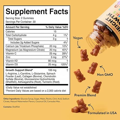 Miniatura 7 de Gomitas de crecimiento de altura - Paquete de 60