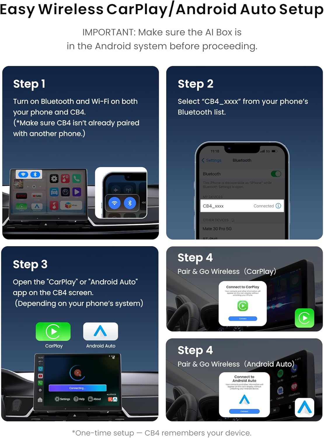 Magic AI Box, Wireless CarPlay/Android Auto Adapter, Car Video Box Supports for Netflix/YouTube/TikTok/TF Card, DriveChat AI Smart Box with GPS/Dual Bluetooth
