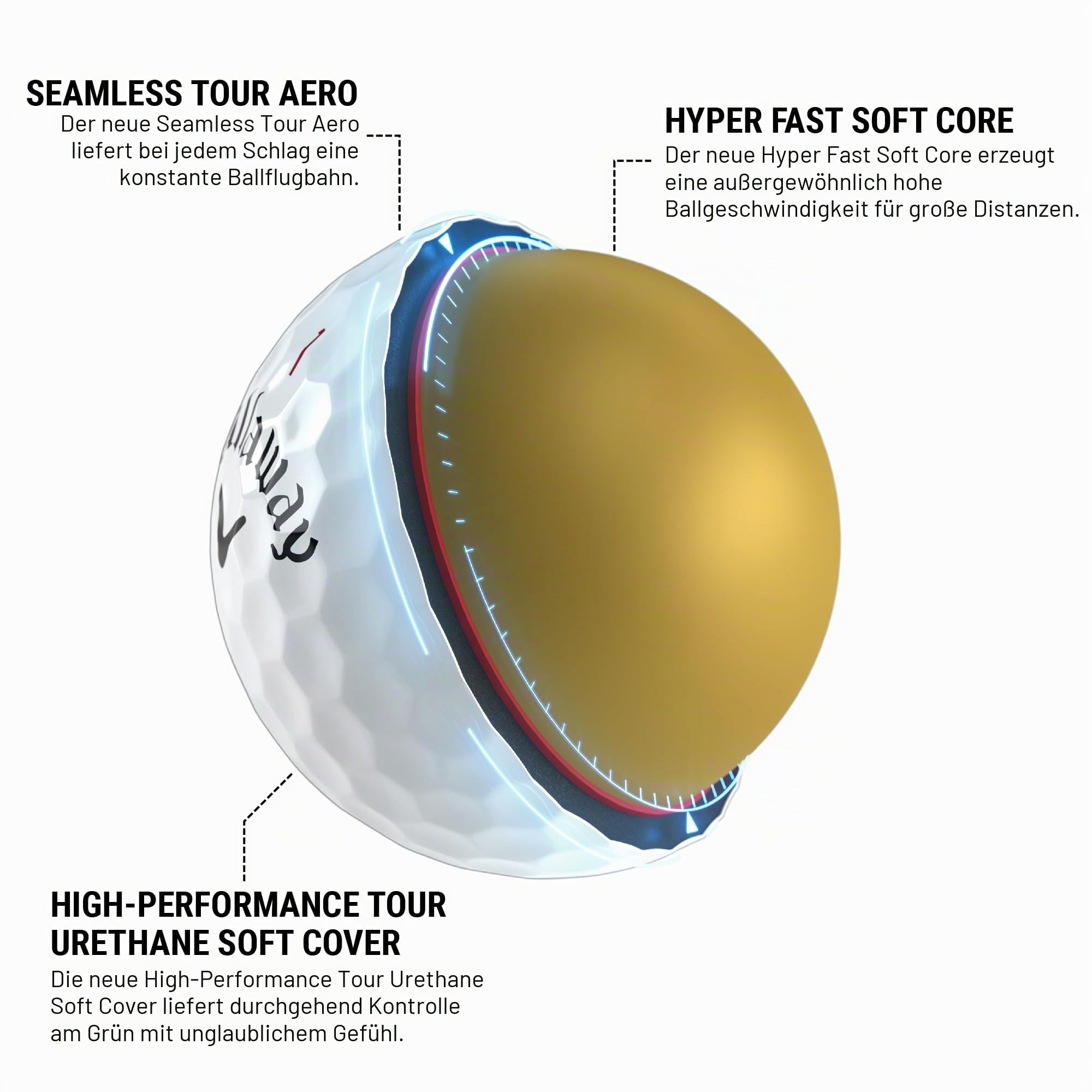Callaway Golf Chrome Tour Golfbälle