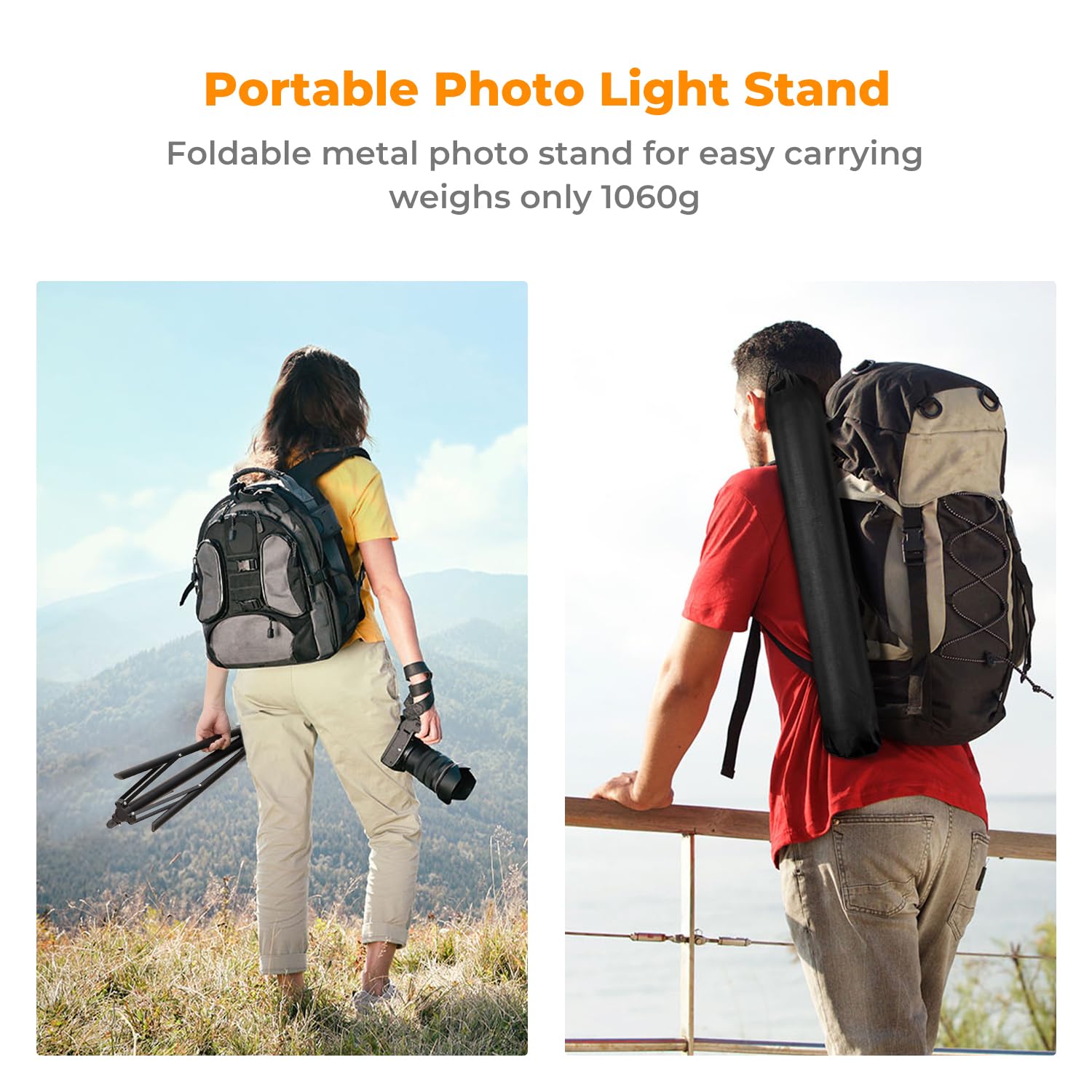 K&F Concept Statyw świetlny do fotografii, 230 cm, metalowy stojak do fotografii studyjnej, reflektor, lampa błyskowa i wideo, regulacja wysokości statywu z kieszenią na statyw i 1/4" srew