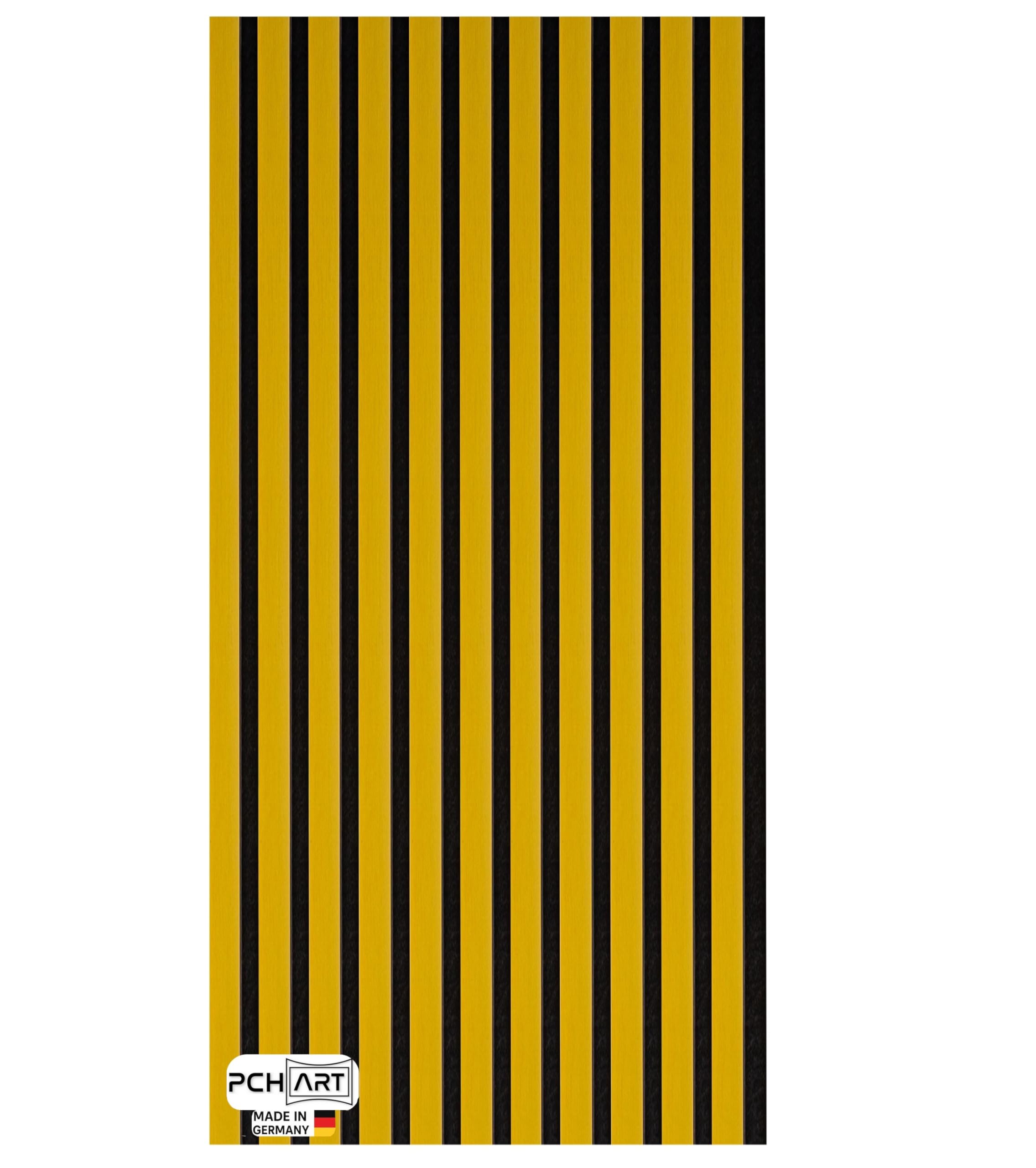 Panneaux muraux acoustiques, décor doré, 2 750 x 400 mm, panneaux en bois insonorisants pour une décoration murale élégante, idéaux pour le bureau, le salon et les studios d'enregistrement