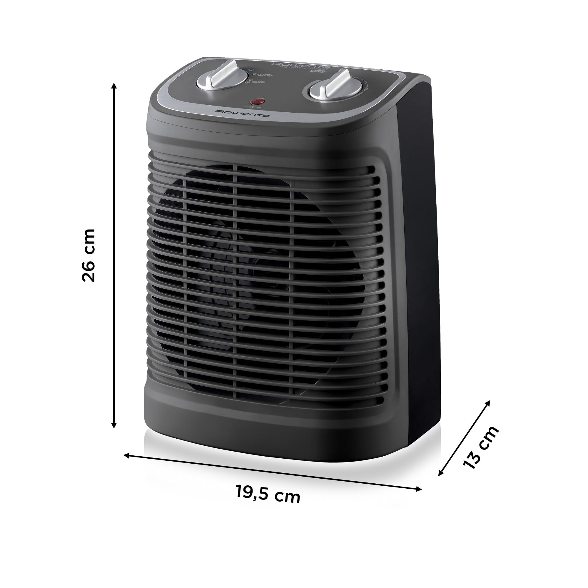 Rowenta Instant Comfort Compact SO2330F2 - Calefactor 2400W, Función Silence, 2 Velocidades