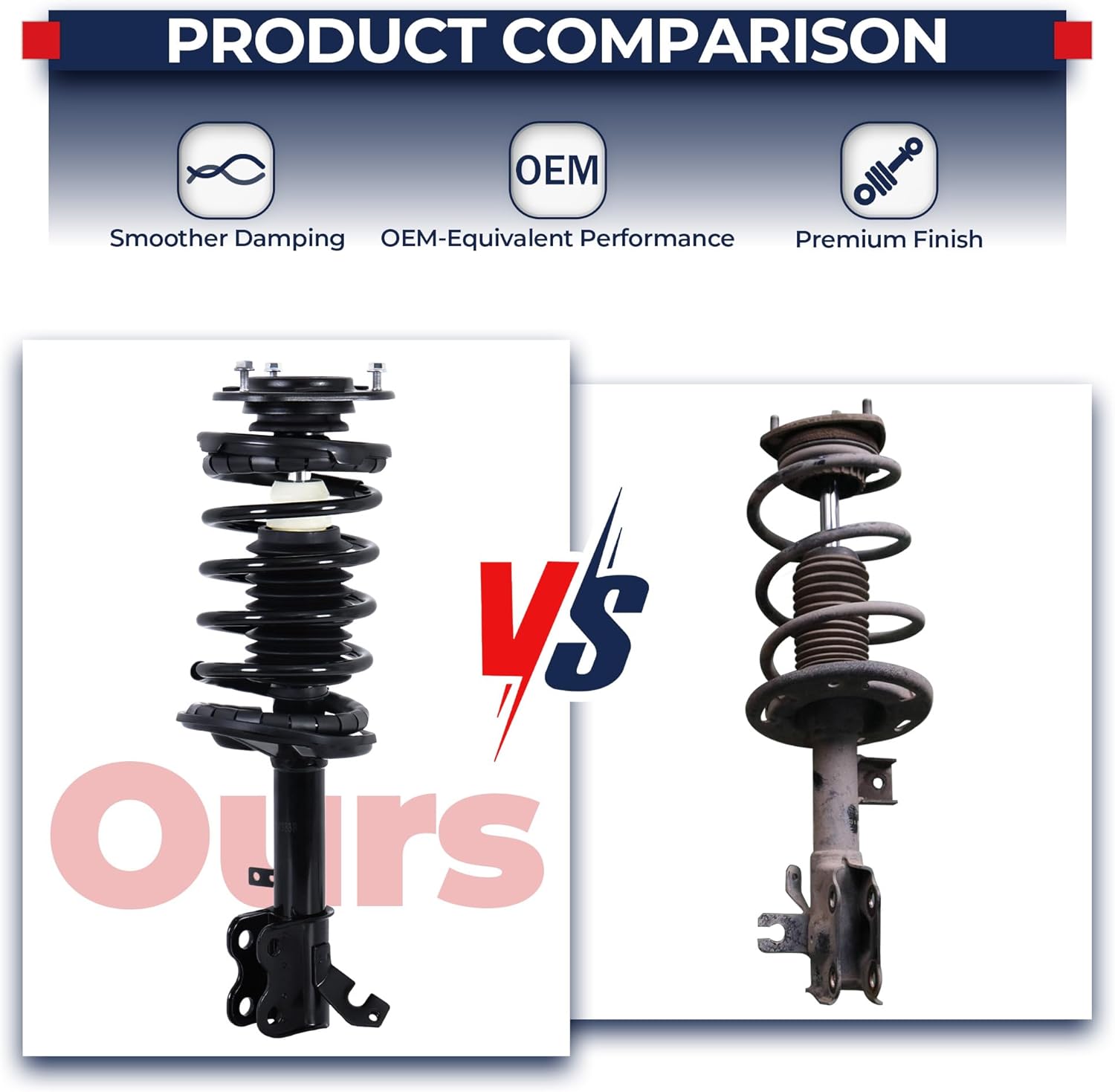 MOSTPLUS Front Strut Shock Assemblies Compatible with 2002-2012 Jeep Liberty 2007-2011 Dodge Nitro(Set of 2)