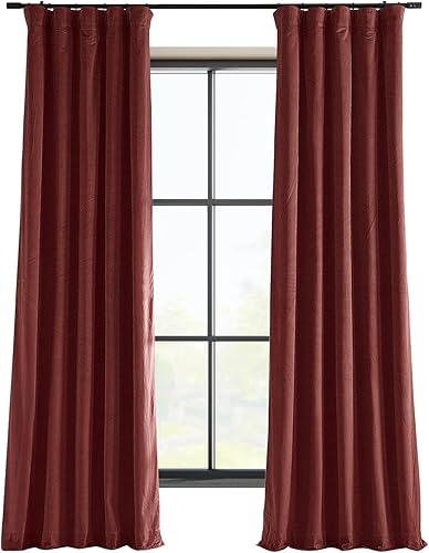 Miniatura 81 de HPD Half Price Drapes Cortinas Opacas Térmicas de Terciopelo Signature para Sala de Estar de 84 Pulgadas de Largo (1 Panel) con Bolsillo para Barra,