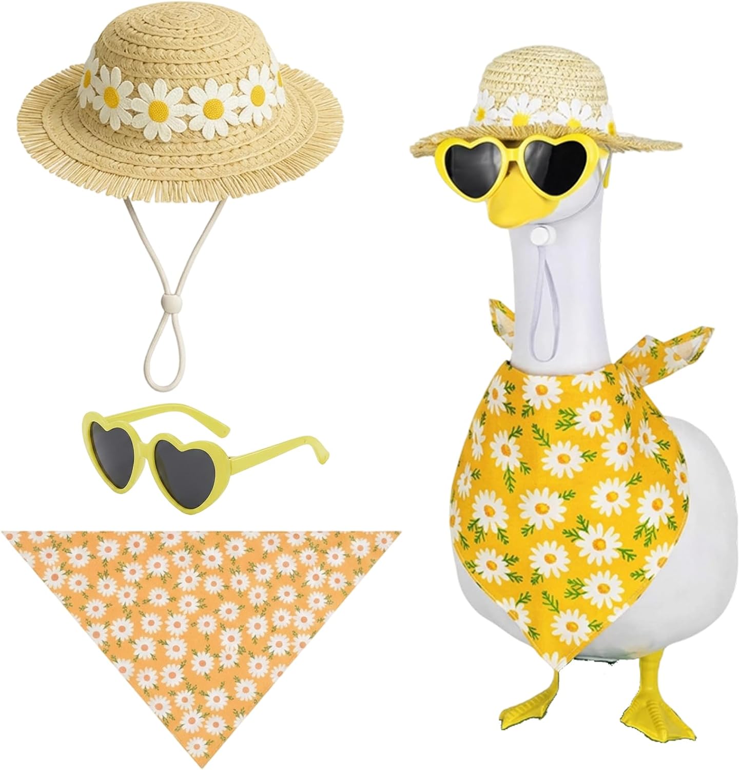 Porch Goose Outfits,Summer Porch Goose Clothes for Garden Yard Decor