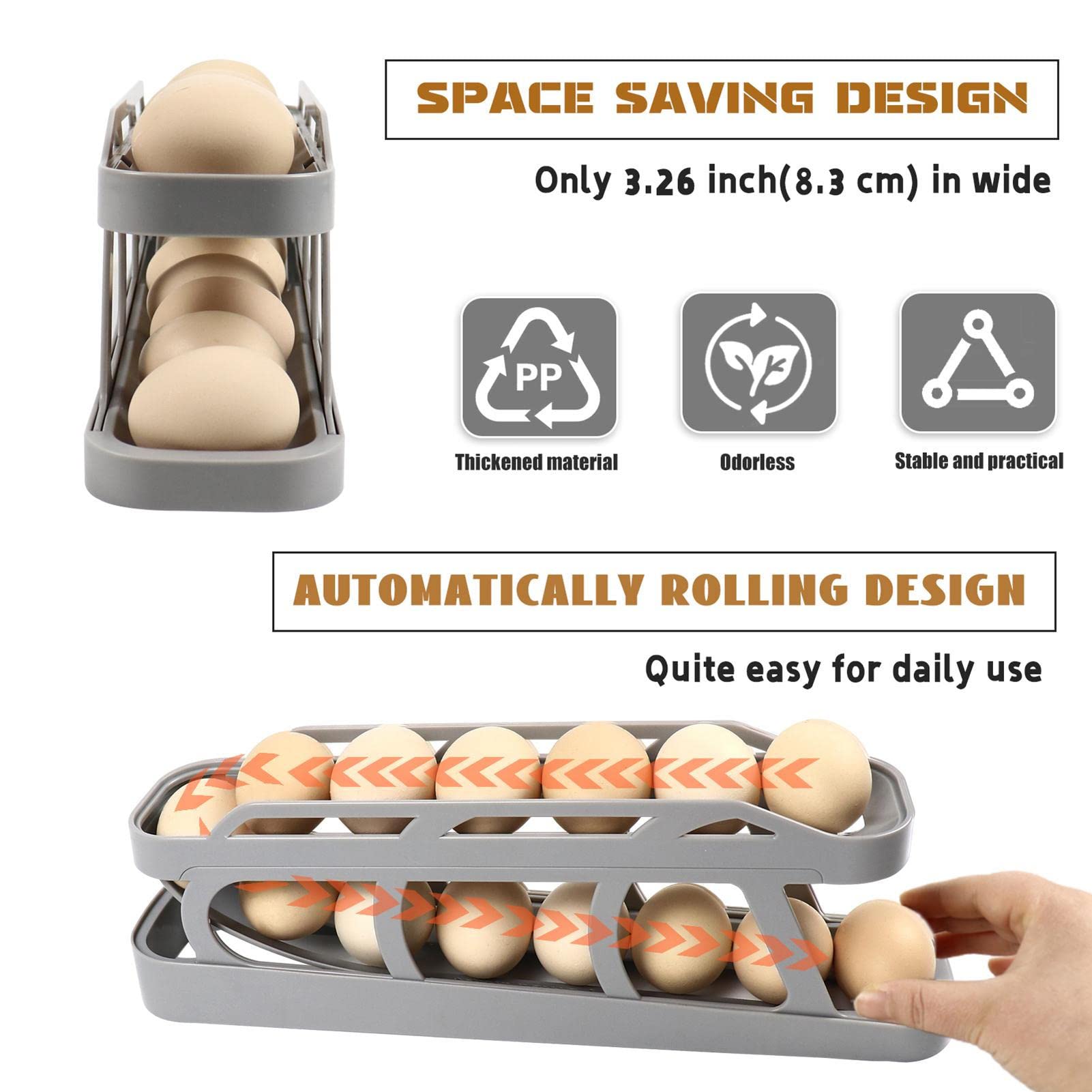 Automatische rollende eierdispenser - 3 niveaus dubbele rij