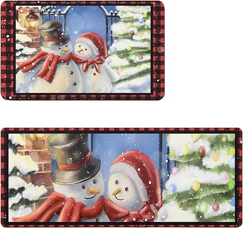 Miniatura 1 de Tapete de baño de muñeco de nieve de Navidad para bañera, antideslizante, de secado rápido y absorbente, tierra de diatomeas, fregadero de ducha,