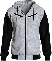 Jaqueta de Moletom Com Ziper Masculina Capuz e Bolsos Hyve