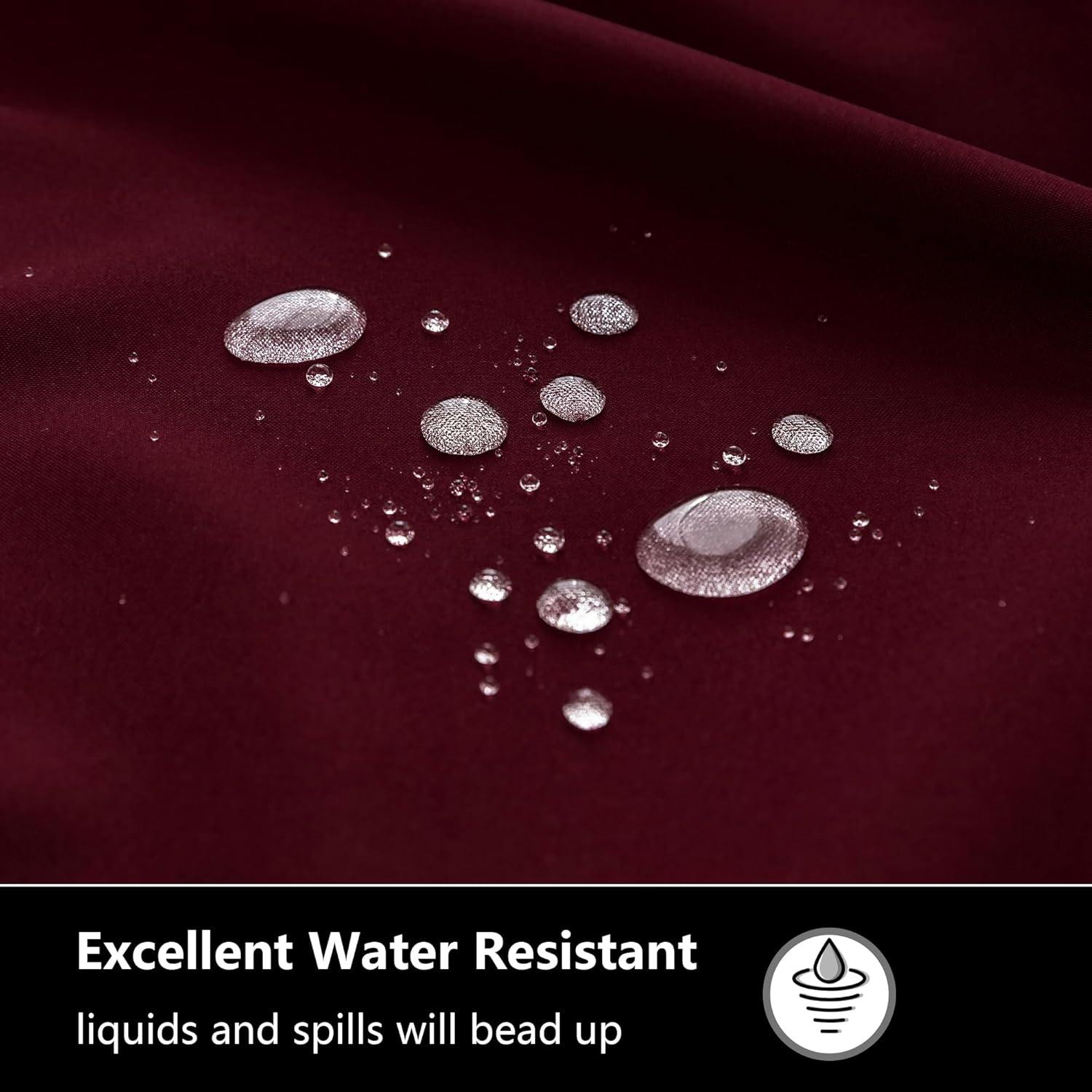 ManMengJi 4 Pack 6FT Table Cloth for Standard Folding Tables - Water Resistant Washable Rectangle Table Covers for Wedding, Banquet and Trade Shows, 72L x 30W x 30H Inches, Burgundy