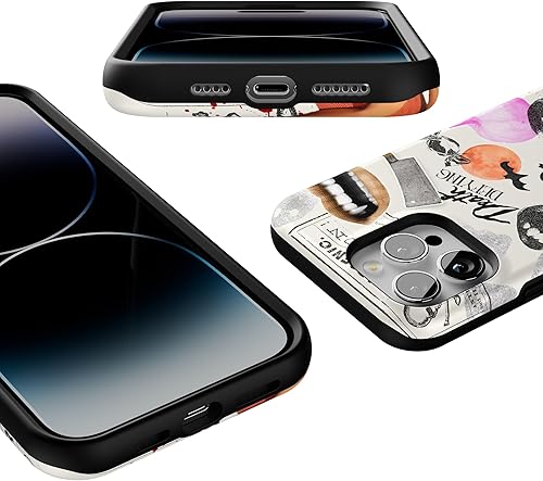 Vista 465 de Casely - Funda para iPhone 14 Pro Max, Viva La Vida, Frida Kahlo Floral Collage, compatible con MagSafe 10 Frida Kahlo Viva La Vida Collage