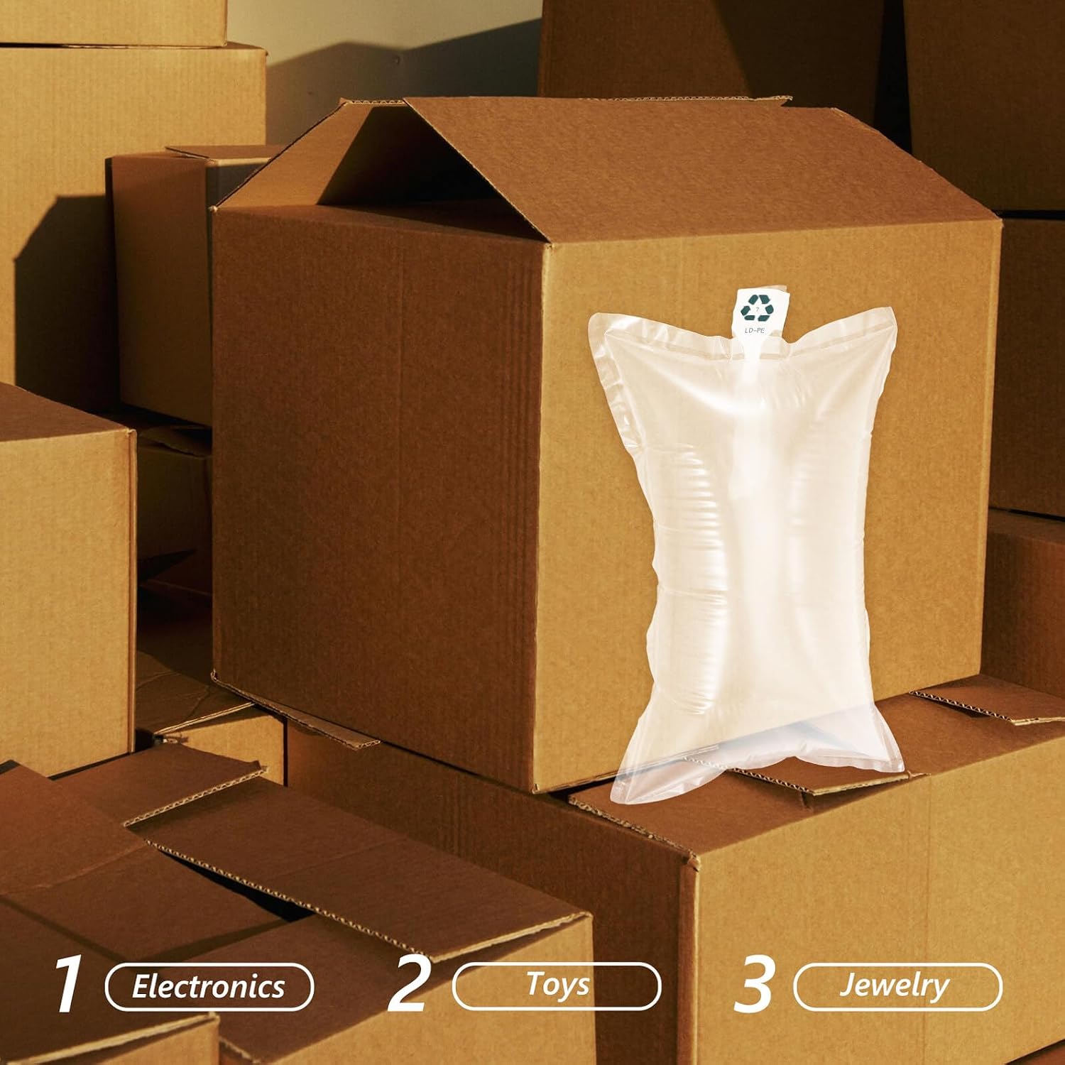 YARNOW 100pcs Inflatable Air Shipping Bags 30x20cm Bubble Cushioning Bags with 1 Manual Pump for Packaging, Moving, and Bottle Protection