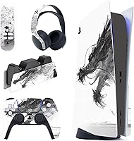 PlayVital Skin for PS5 Console Regular Edition, Vinyl Skin Stickers, Protective Film for PS5 Console, Controller,...
