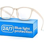 Gaoye Milky Blue Light Glasses for Computer & Gaming - Anti UV Ray Lenses, Scratch-Resistant & Comfort Fit