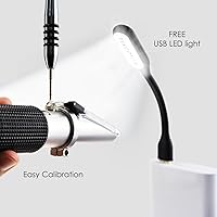 Vista 5 de TEKCOPLUS Refractómetro anticongelante 4 en 1, refractómetro de refrigerante con ATC para verificar el sistema anticongelante del automóvil, glicol