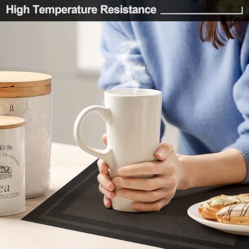 Miniatura 6 de DSJIFGEW Manteles individuales, manteles individuales para cocina, comedor, resistentes al calor, antideslizantes, lavables, de PVC, fáciles de