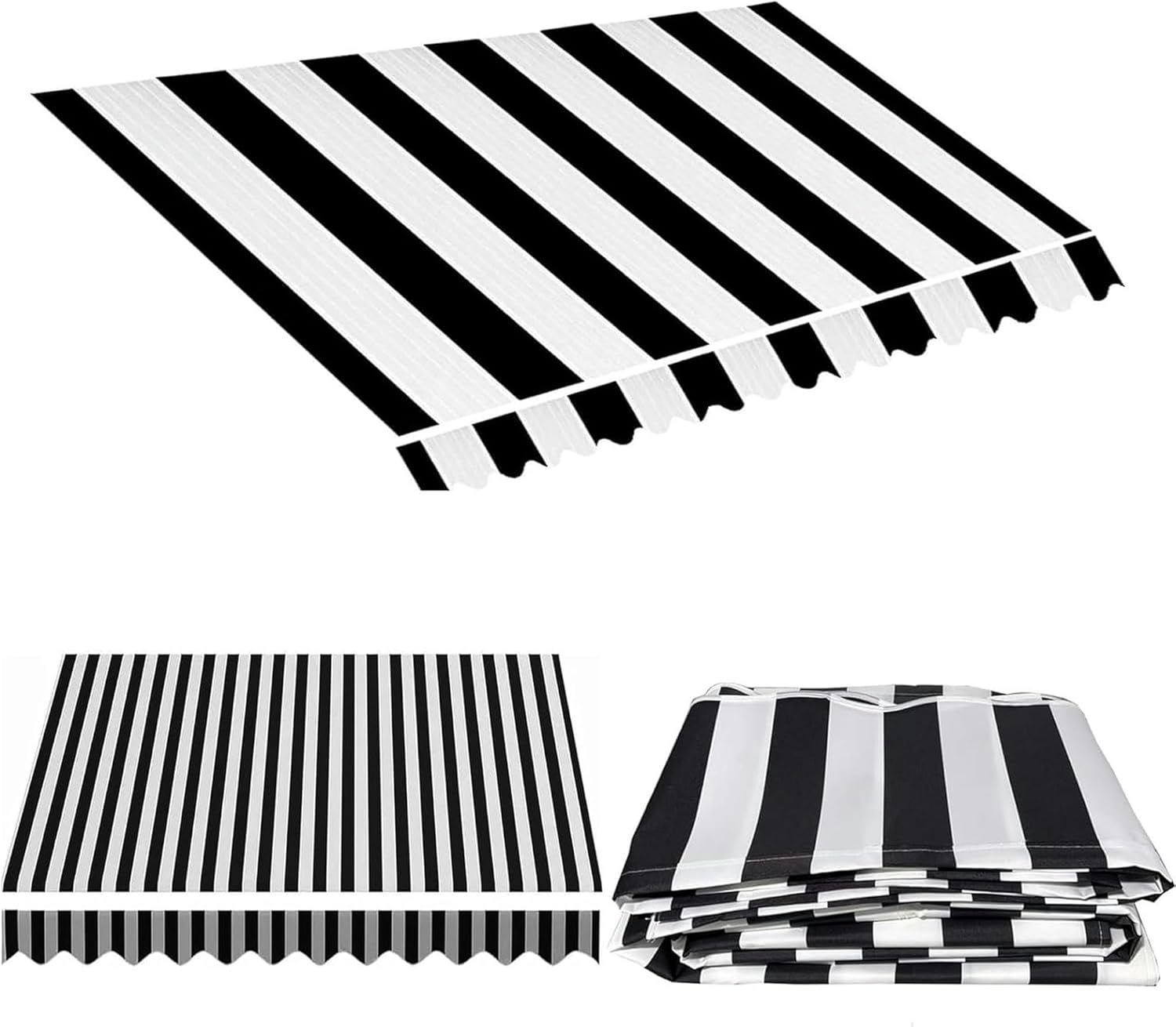Retractable Patio Awning Replacement Fabric, 280g Polyester Shade Fabric, Awning Cover Waterproof Outdoor Patio Awning Sunset Deck Awning Polyester (No Frame)(20x10ft(6x3m))