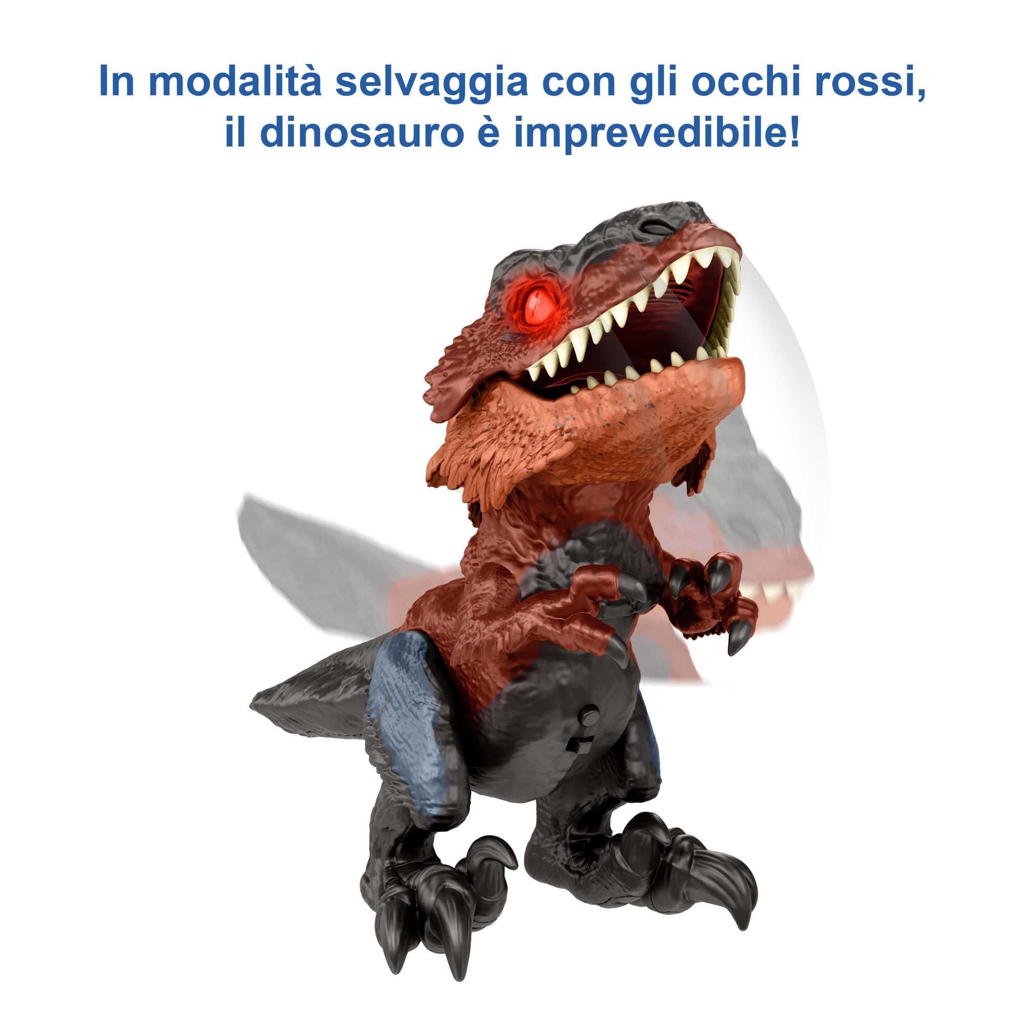 Mattel Jurassic World - Dominion Uncaged Creature Ruggenti, Dinosauro Piroraptor, con movimenti interattivi e suoni che si attivano al tocco, Giocattolo e regalo per Bambini 4+ Anni, GYW89