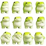 CZFSWT 12Pcs Mini Resin Frogs, Compact and Exquisite Frog Figurine, Mini Frog Figurines Suitable for Handicraft Projects and Unique Collectibles