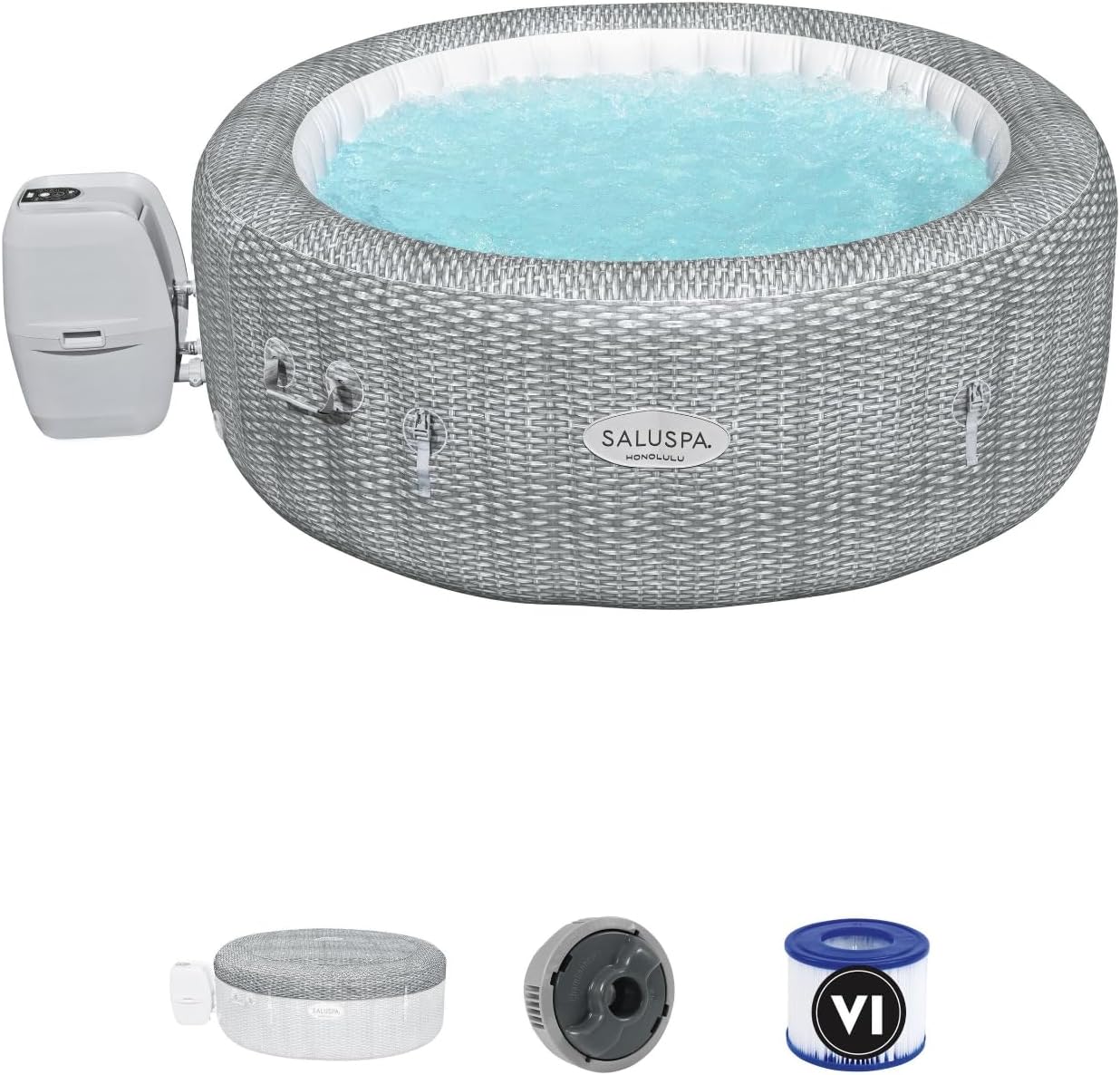 Bestway 60064R SaluSpa Honolulu Airjet Hot Tub Spa, 6 People, 1.95m x 1.95m x 71cm