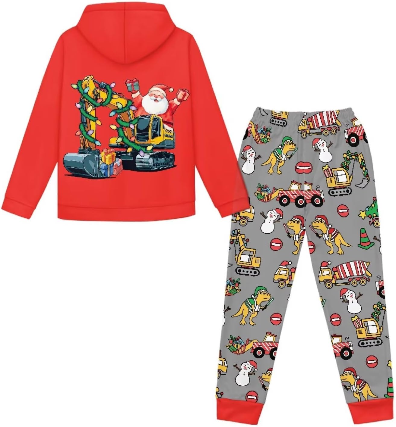 Christmas Kids 5-12T Long Sleeve Sweatshirts and Sweatpants with Pocket