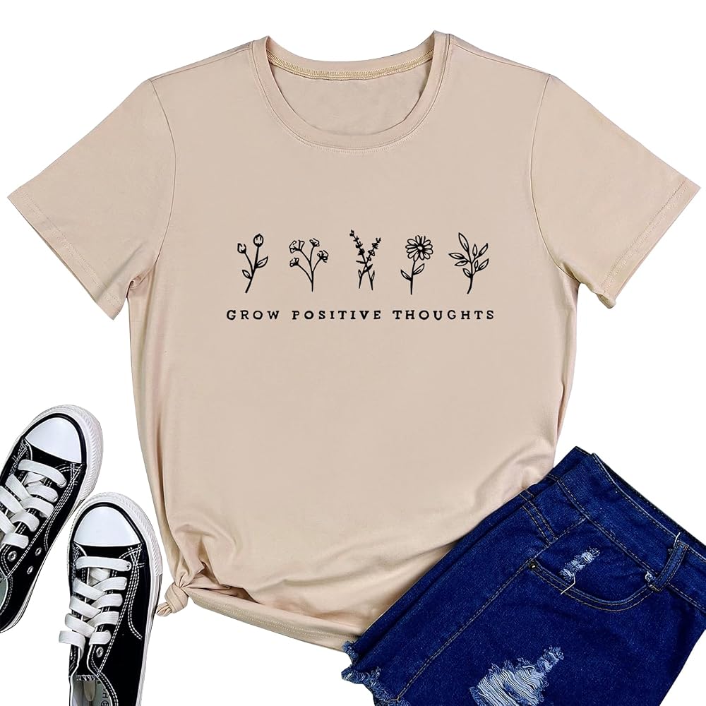 BLACKMYTH Women's Faith Graphic T-Shirt - Cute Printed Summer Tee - View #11