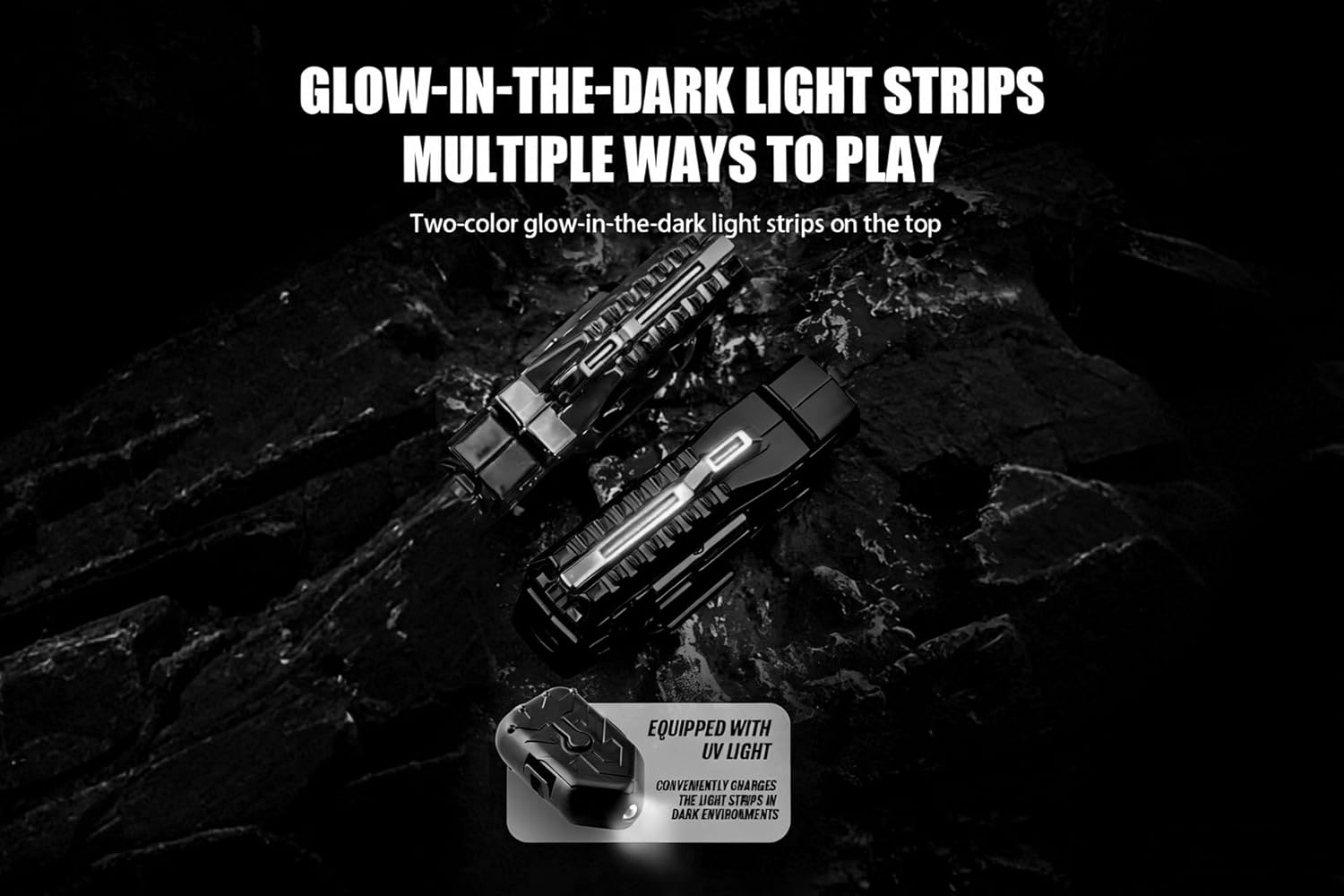 Premium Alloy Metal Fidget Slider, Dual Form Transformable EDC Gadget, Handheld Stress & Anxiety Relief Decompression Toy (Black)