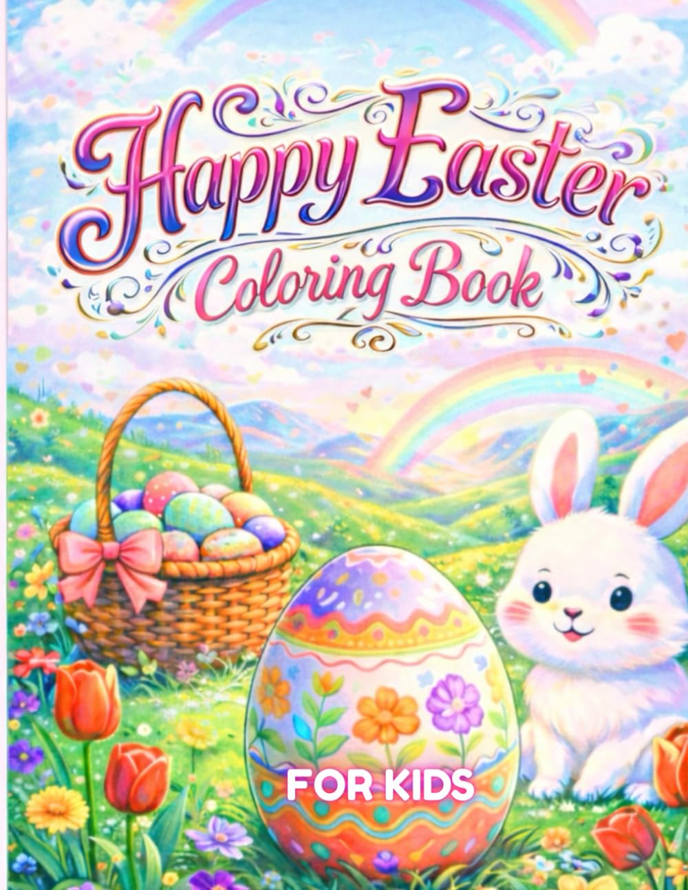 Easter Colouring Book For Kids: Fun and Easy Easter Pictures for Colouring
