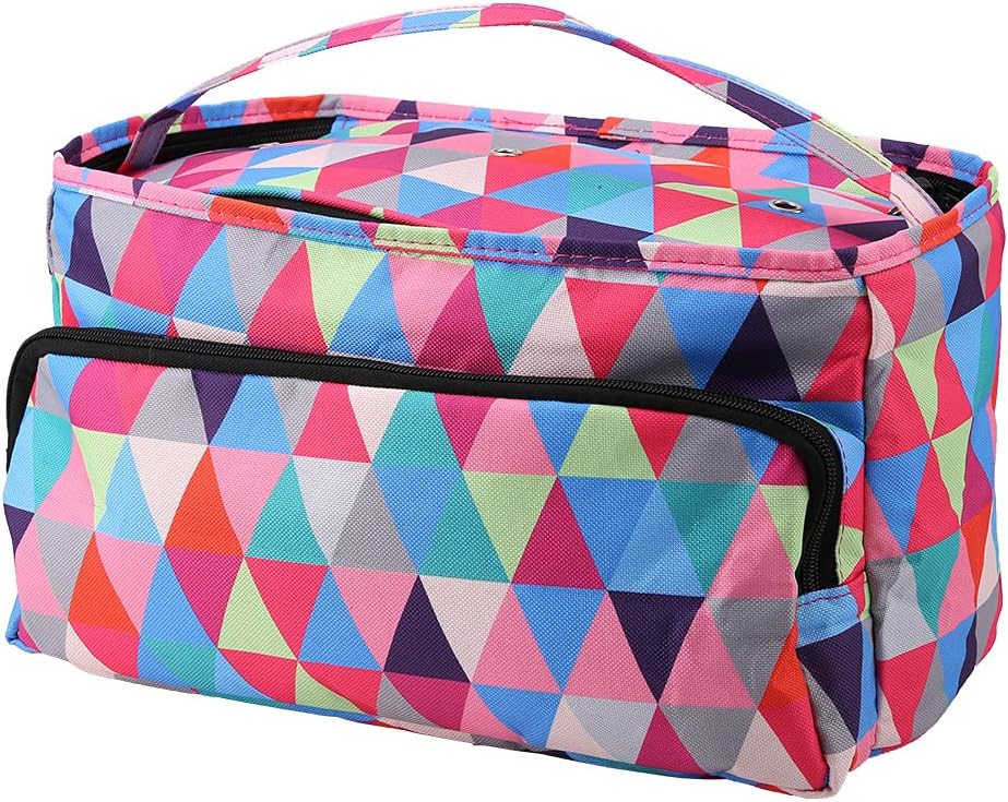 Knitting Bag for Yarn Storage & Crochet Accessories Large Capacity Tote with Compartmentalized Organizer