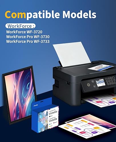 Vista 27 de Cartuchos de tinta remanufacturados de repuesto para impresoras Workforce Pro WF-4720 WF-4730 WF-4730 WF-4734 WF-4740 EC-4020 EC-4020 EC-4030
