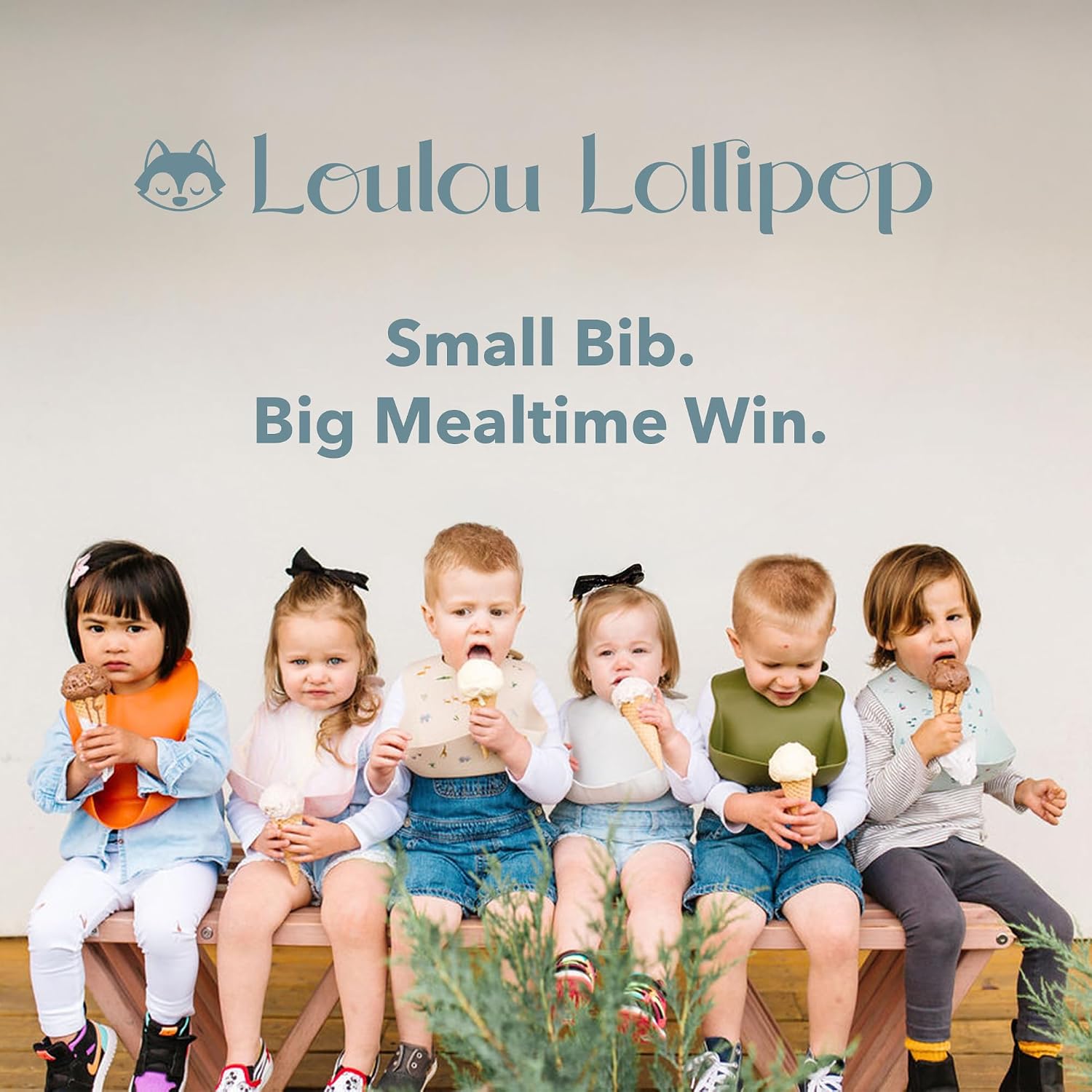 Loulou Lollipop Soft, Waterproof Silicone Feeding Bib for Babies and Toddlers