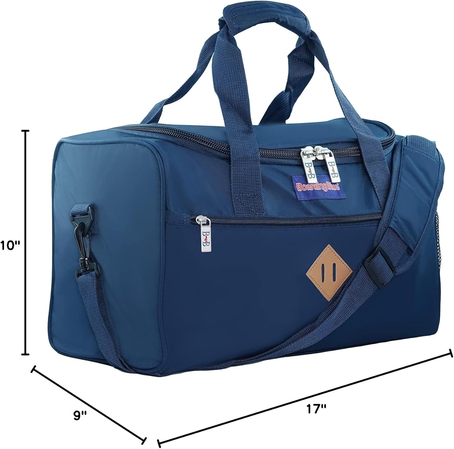 17X10X9 Inches United Airlines Personal Item Under Seat Duffel bag Suitable for Major Airlines including United, Spirit, Jetblue, Frontier, and American - Duffel Bag Design (Navy) - Image 6