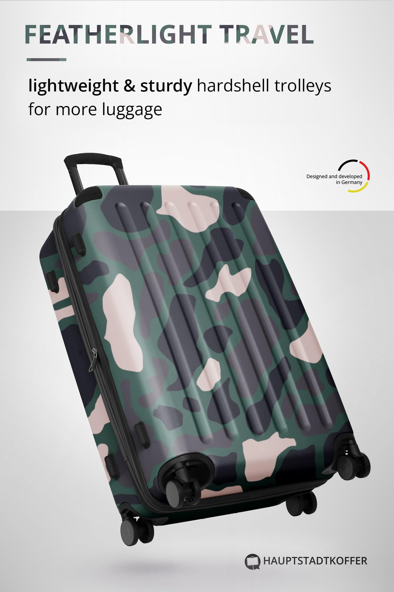 HAUPTSTADTKOFFER - Spree - Maleta rígida, Trolley expandible, Equipaje de Viaje, 4 Ruedas Dobles, TSA, 65 cm, 74 litros, Champán — view 517