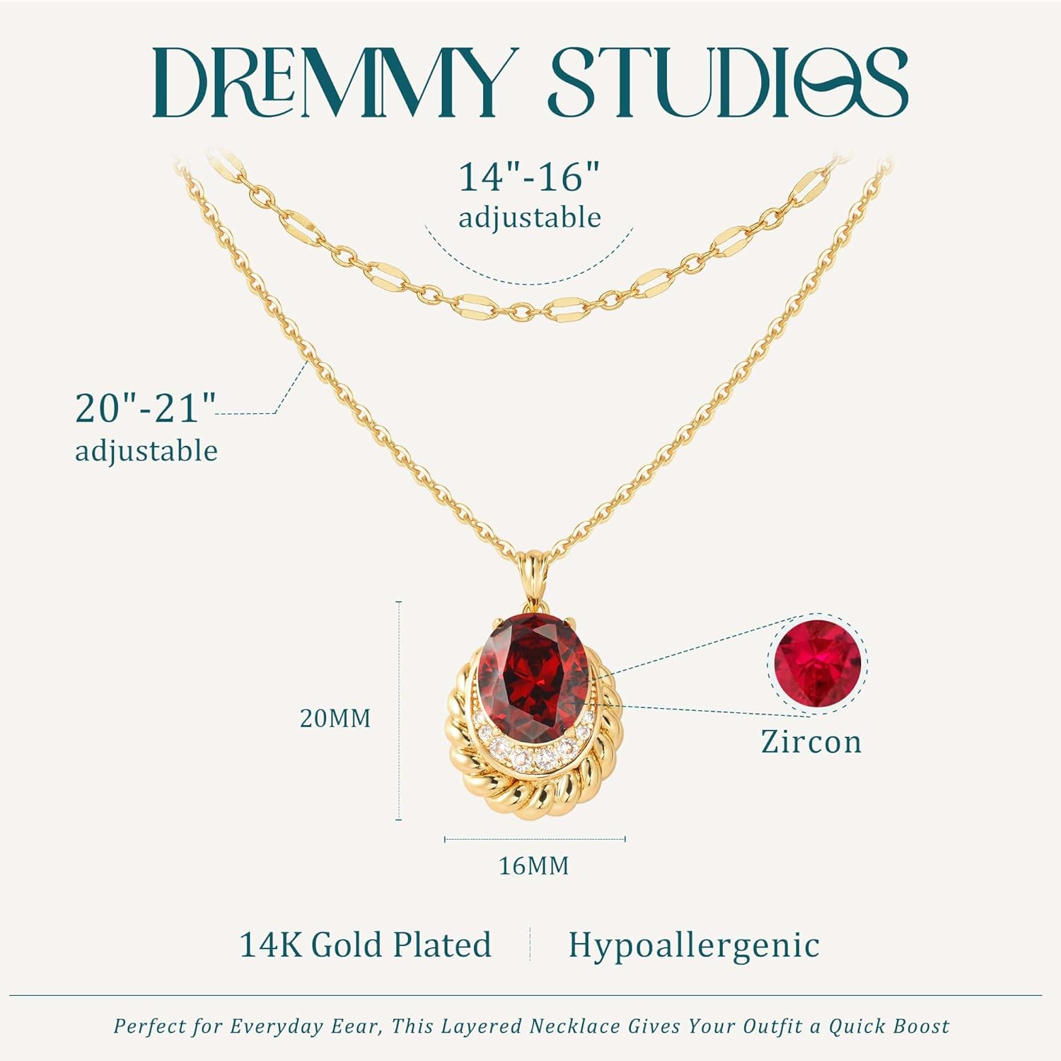 Gold Layered Necklaces Set For Women | 14K Gold Plated Handmade Cuban Link Figaro Cable Satellite Paperclip Chain Choker Necklace | CZ Heart Butterfly Square Cross Pendant Necklace Jewelry Gift Sets - Image 5