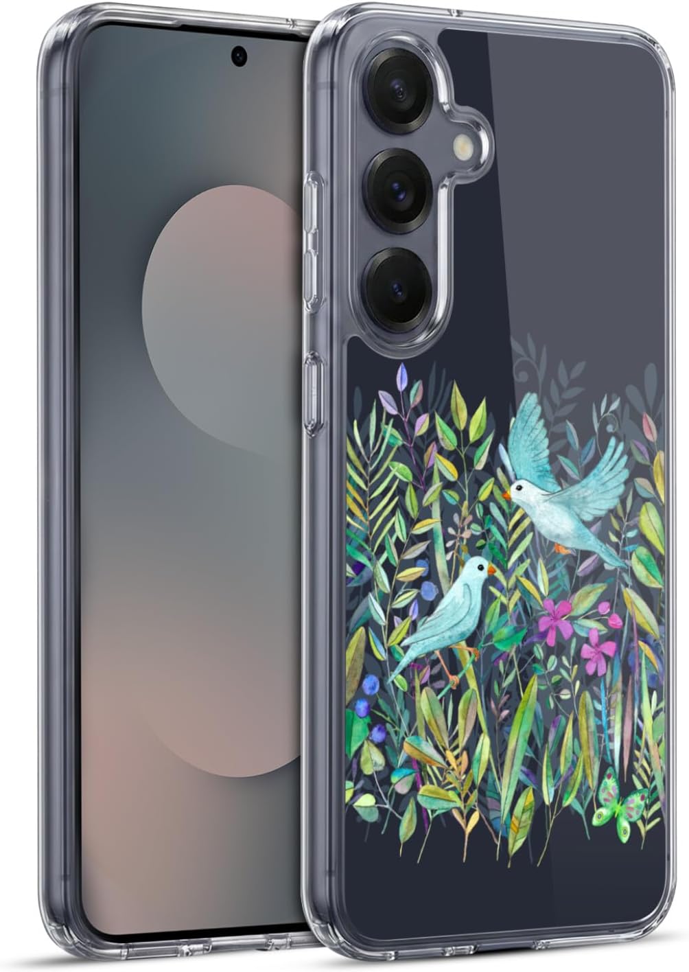 Head Case Designs Officially Licensed Micklyn Le Feuvre Navy Giraffes On White Wildlife Gel Case [Military Grade Protection] Compatible with Samsung Galaxy S25+ and Compatible with MagSafe