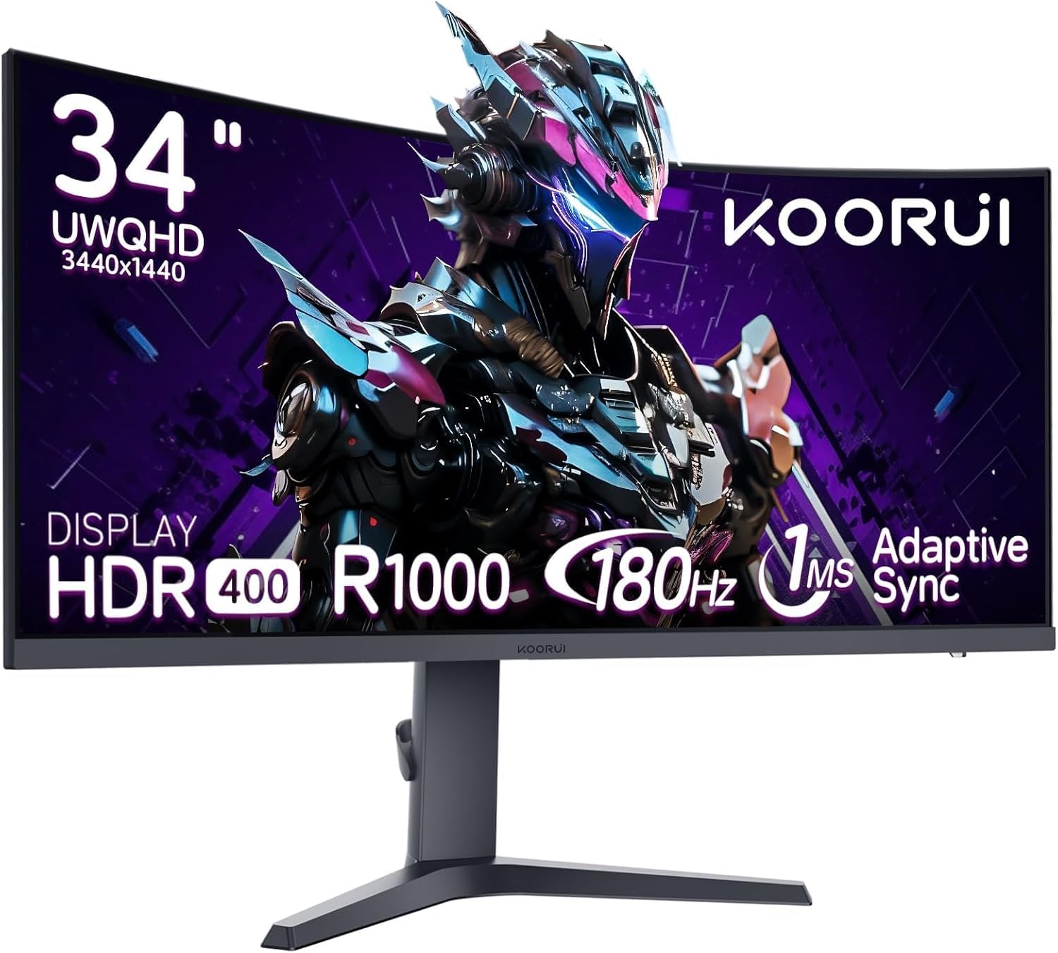 KOORUI Curved Gaming Monitor 24 Zoll