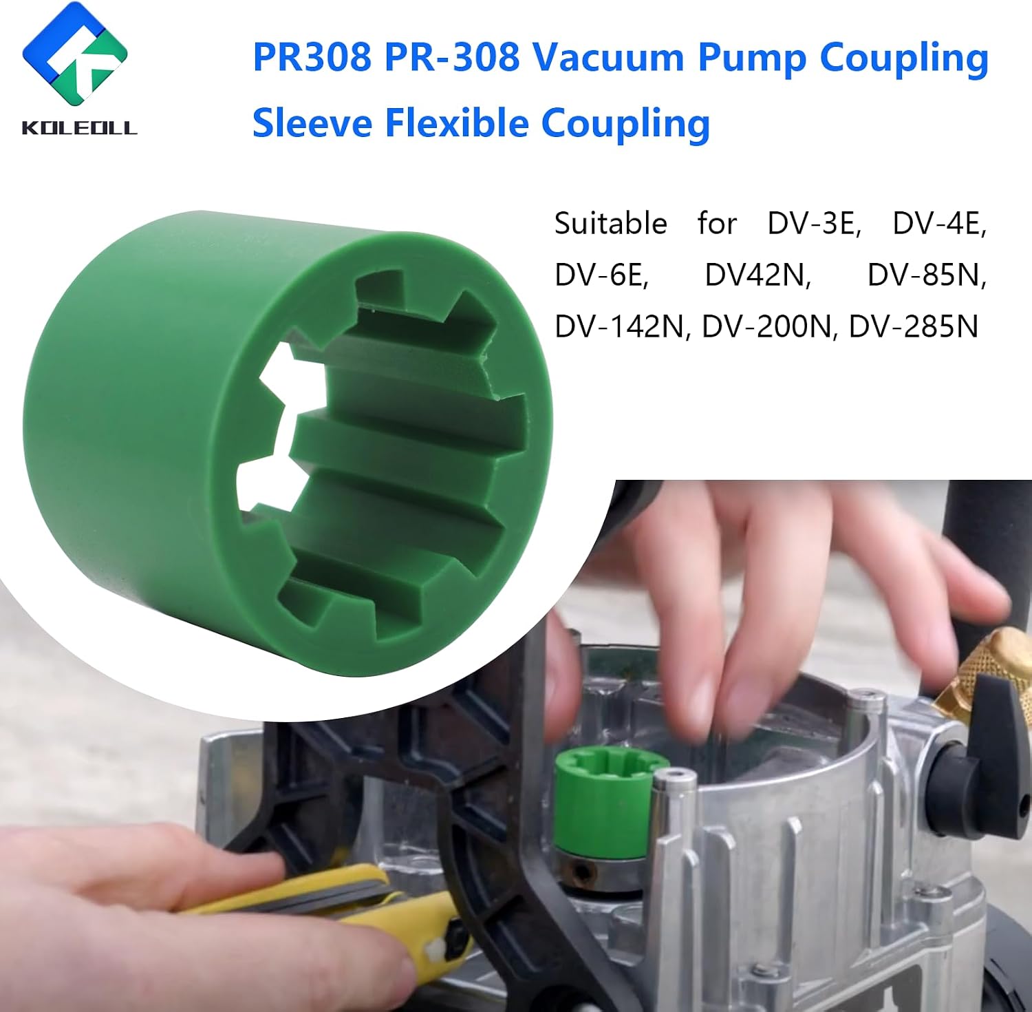 PR308 PR-308 Vacuum Pump Coupler Sleeve Flexible Coupler Replace for DV-3E DV-4E DV-6E DV42N DV-85N DV-142N DV-200N DV-285N