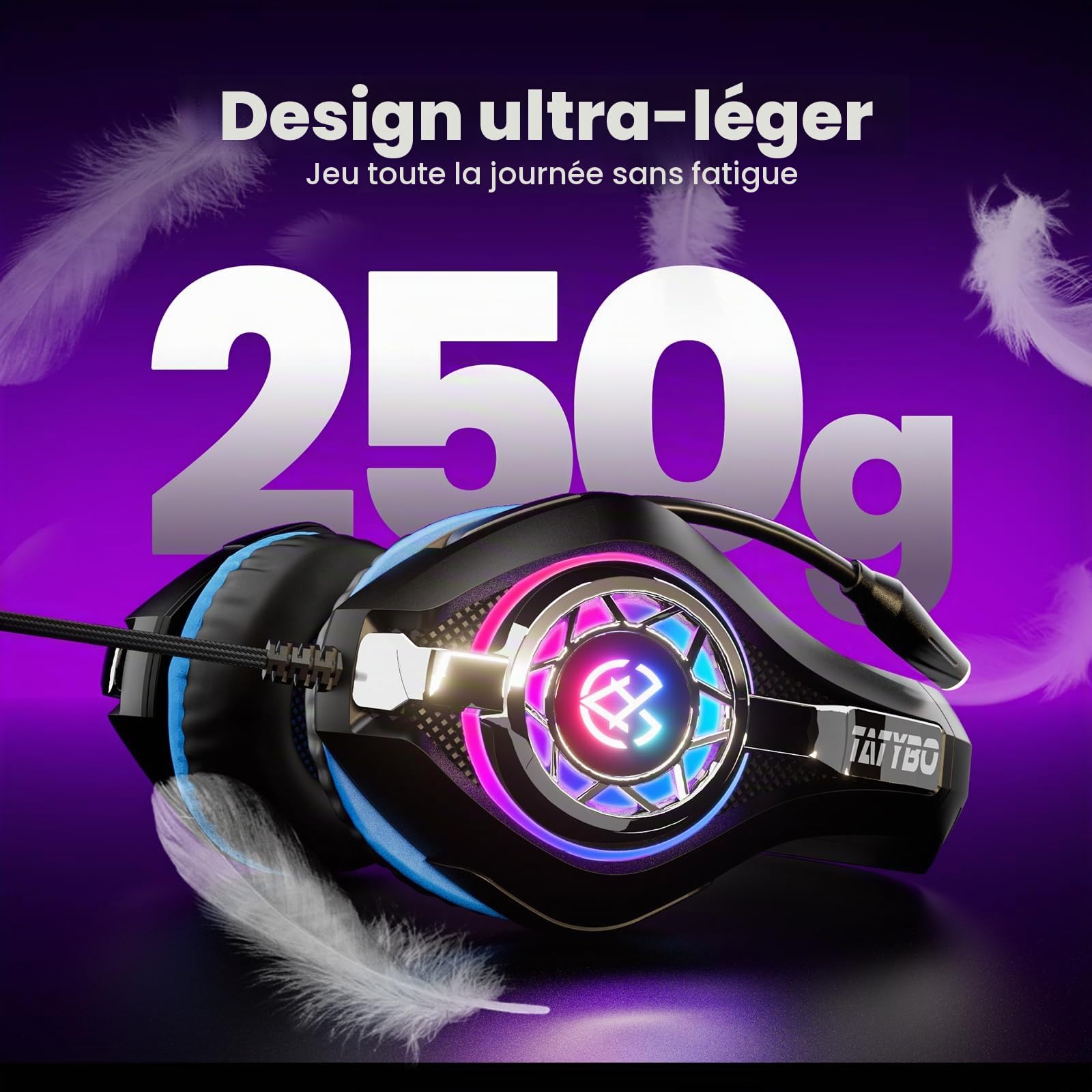 Casque de jeu pour PS4 PS5 PC Xbox Series, 3,5 mm, Deep Bass stéréo Surround Sound, avec microphone antibruit, pour ordinateurs portables, tablettes, Mac
