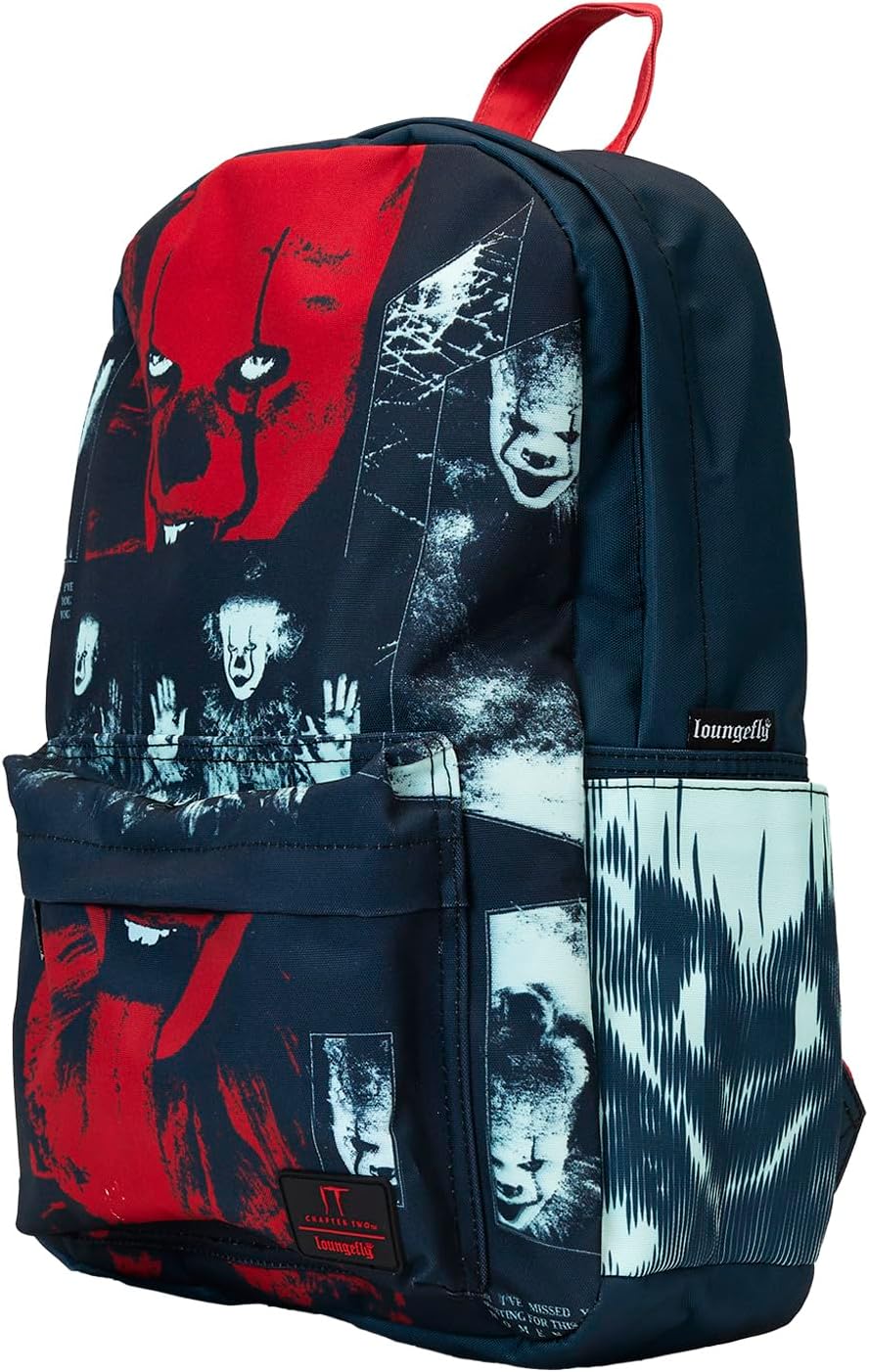 Loungefly Warner Brothers It Pennywise I Heart Horror Nylon Full-Size Backpack
