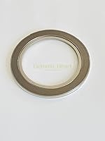 Vista 2 de Junta espiral para heridas con anillo interior SUS304, relleno de grafito, 5 piezas 1-1/2 pulgadas DN40