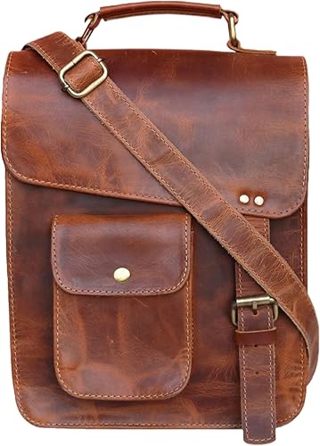 Bolso de mensajero de cuero bolso de hombro cruzado bolso de mensajero vintage para mujeres y hombres bolso de hombre