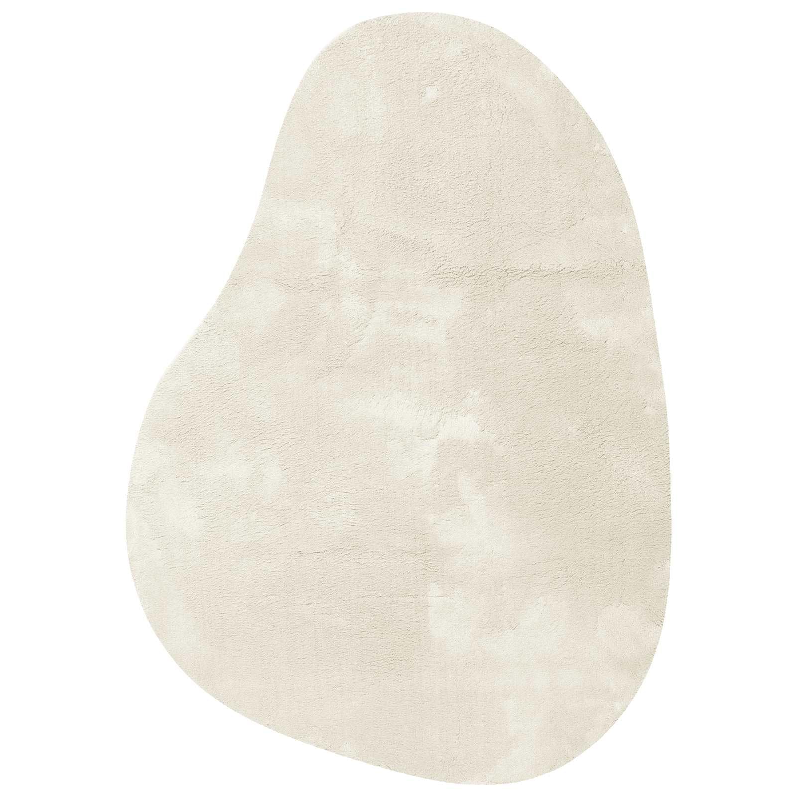 Hothingwell Miękki dywan z kremowego poliestru 160x230 cm, duży poliestrowy dywan do salonu z antypoślizgowym tyłem, można prać w pralce, nowoczesny design do salonu, sypialni lub korytarza.