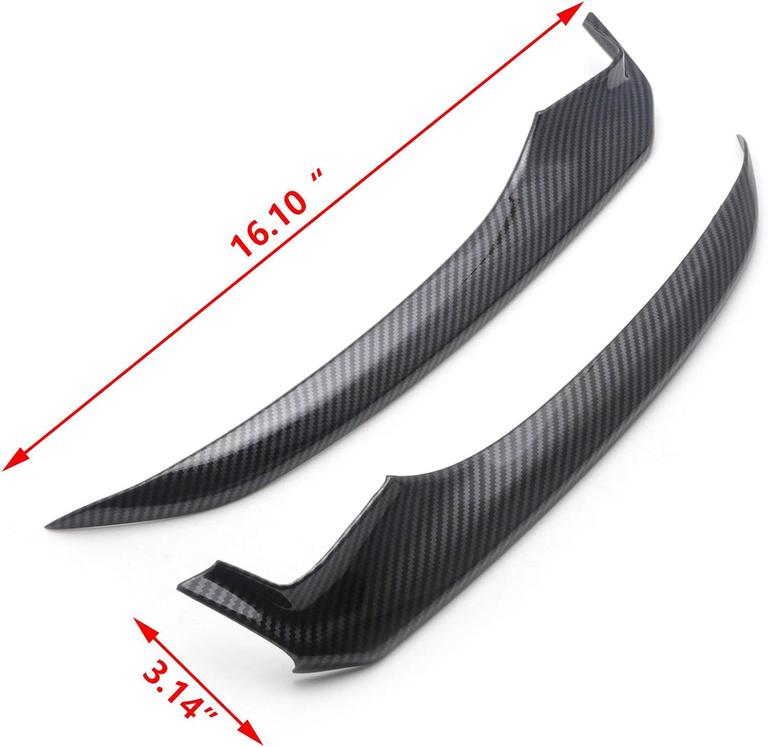x xotic tech Front Bumper Chin Spoiler Lip Splitter Corner Cover Trim, Carbon Fiber Pattern, Compatible with Toyota Camry SE XSE 2018-2020