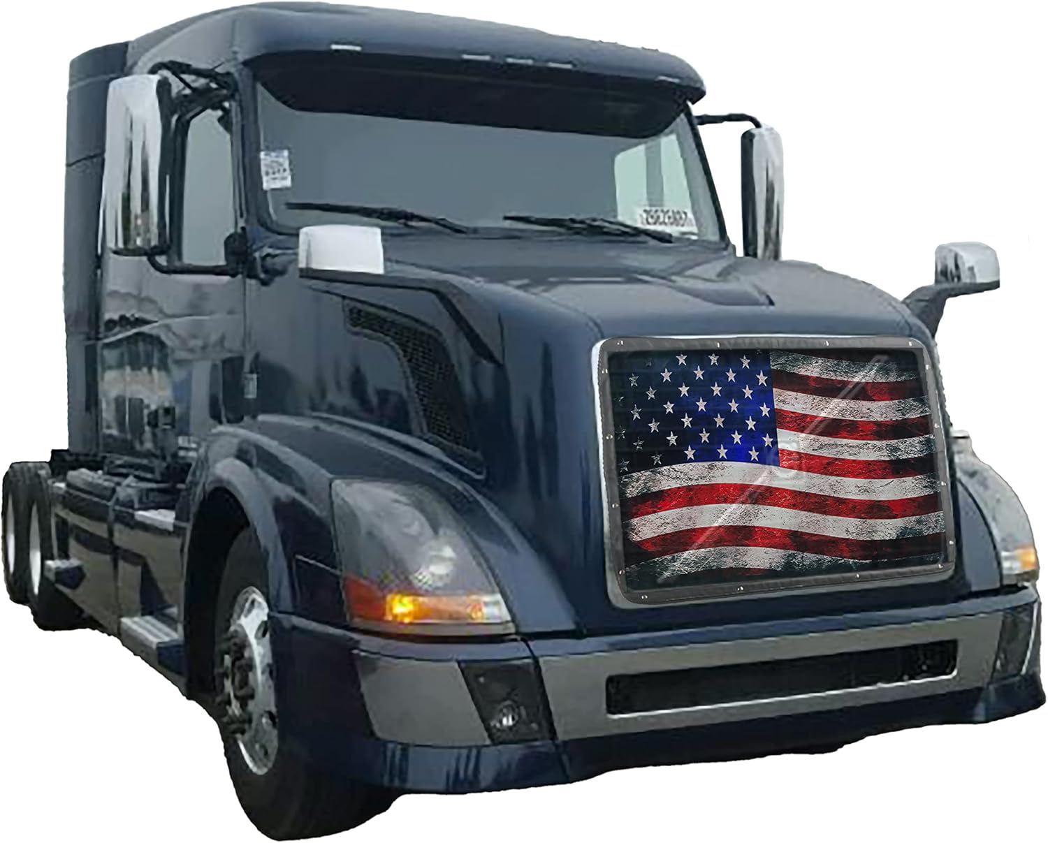 Old Glory Mesh Bug Screen for Volvo VNL 2017 & Prior (Bug Screen with Snap Install Kit)