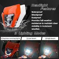 JFG RACING LED motoros fényszóró univerzális fekete enduro cross dirt bike 3