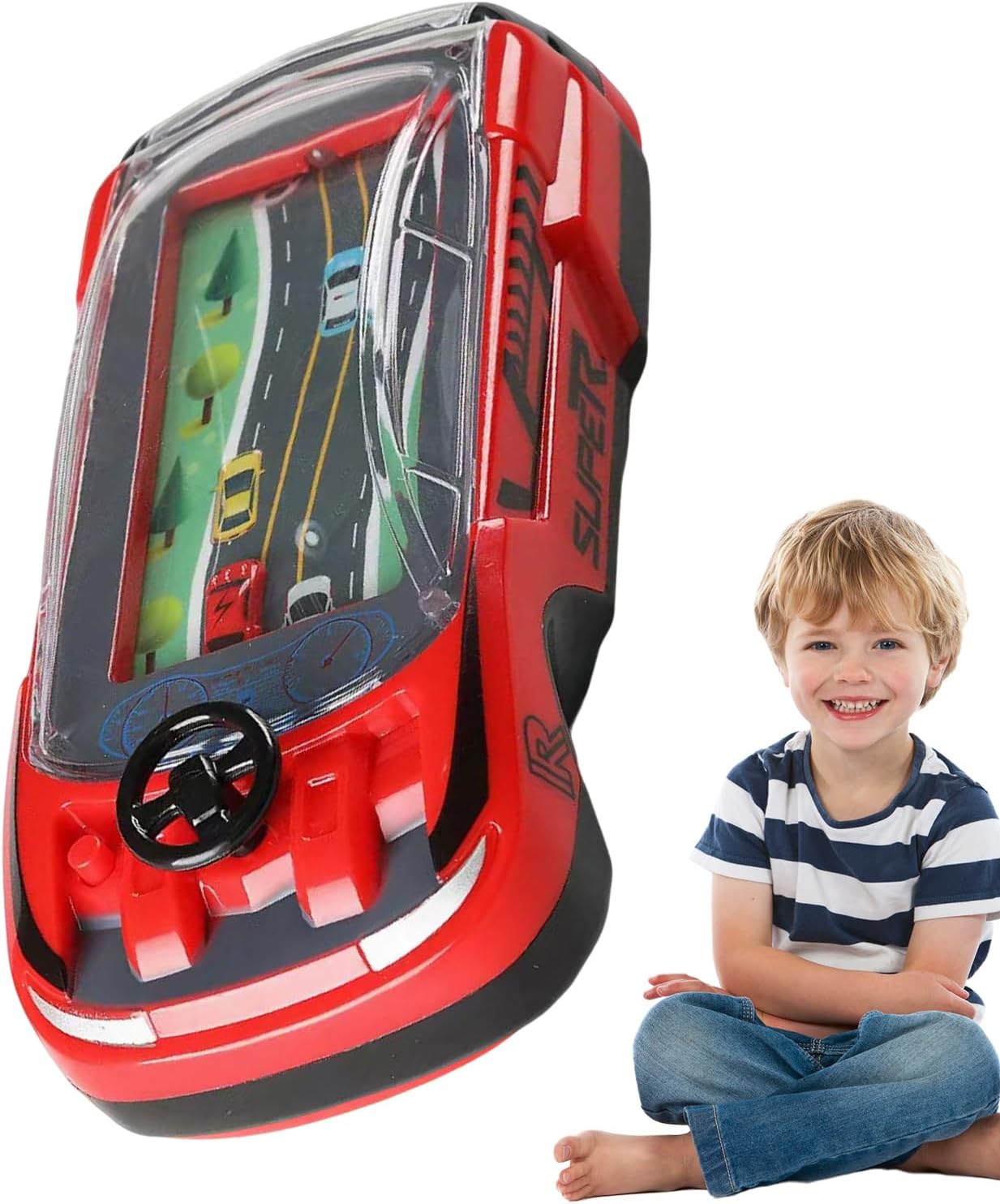 Driving Adventure Toy - Race Track Toys, Twin Player Toys | Action Road Racer, Steering Wheel Simulator, Educational Driving Games Make Memory and Enhance Skills Game Train Attention Real Drive